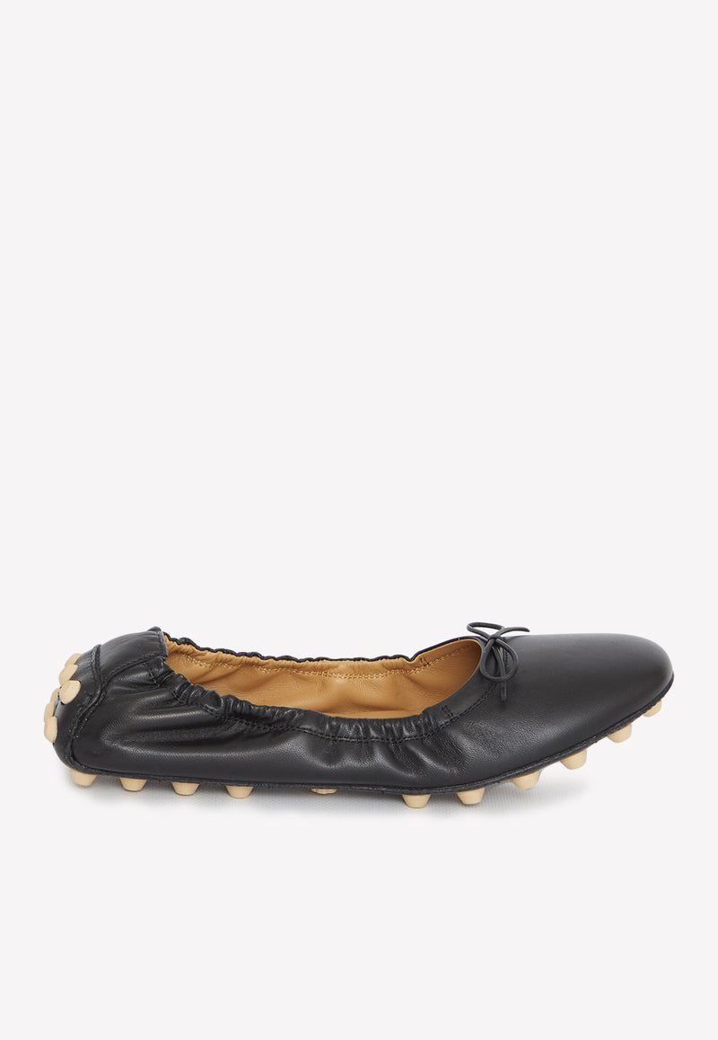 Tod
s Des Gommini 76K Ballerina Flats Black XXW76K0HD20-SOM-B999