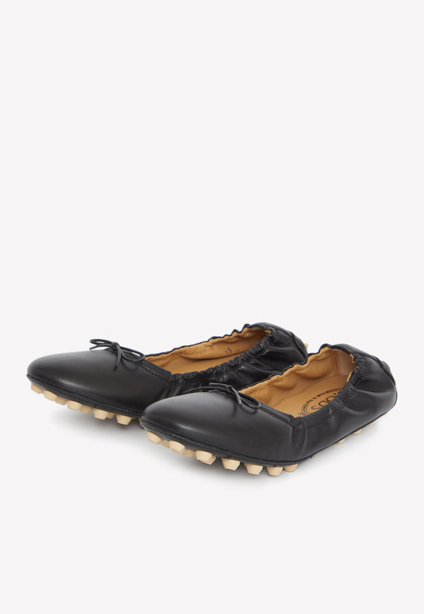 Tod
s Des Gommini 76K Ballerina Flats Black XXW76K0HD20-SOM-B999