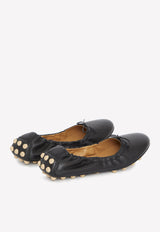 Tod
s Des Gommini 76K Ballerina Flats Black XXW76K0HD20-SOM-B999