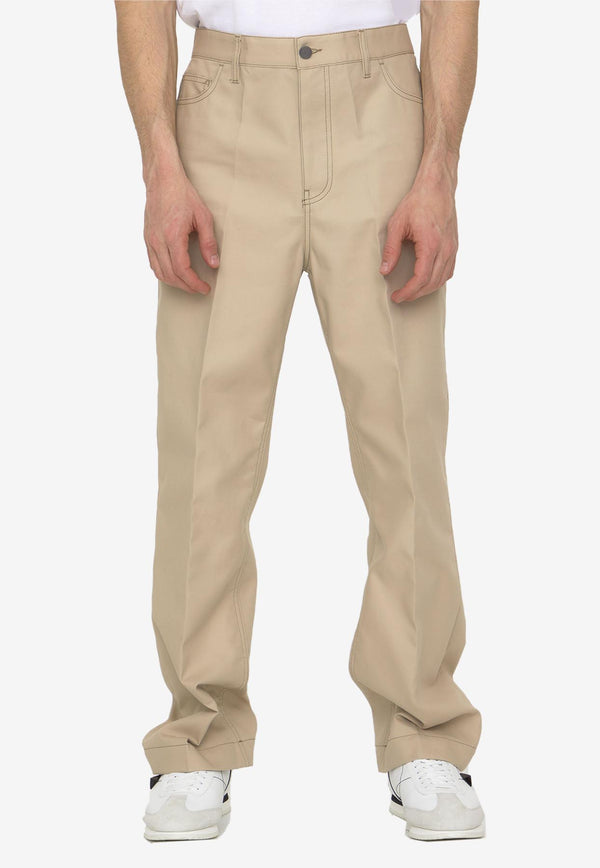 Valentino Gabardine Chino Pants 2V3RBJ608YE--LZ8 Beige