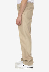 Valentino Gabardine Chino Pants 2V3RBJ608YE--LZ8 Beige