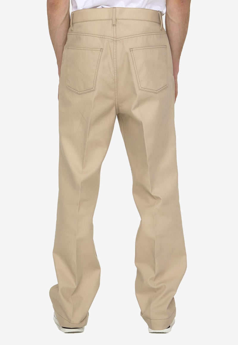 Valentino Gabardine Chino Pants 2V3RBJ608YE--LZ8 Beige