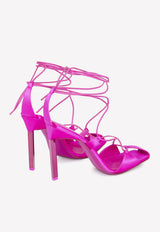 The Attico Adele 110 Lace-Up Satin Pumps Fuchsia 232WS411-V007-008