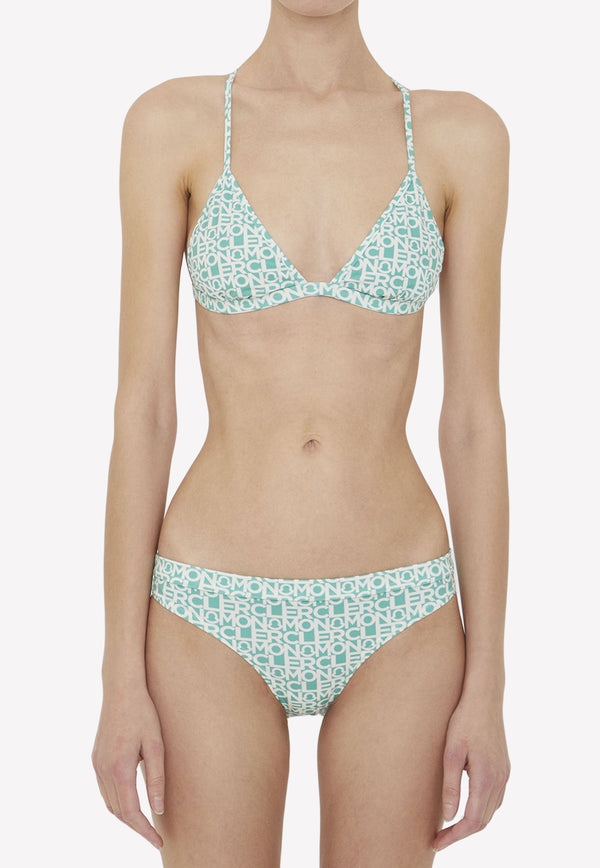 Moncler All-Over Logo Bikini Set Light Blue 8N00004-89A0Y-85H