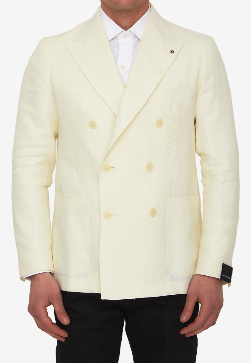 Tagliatore Double-Breasted Blazer 1SMC20K-520090-X3124 Cream