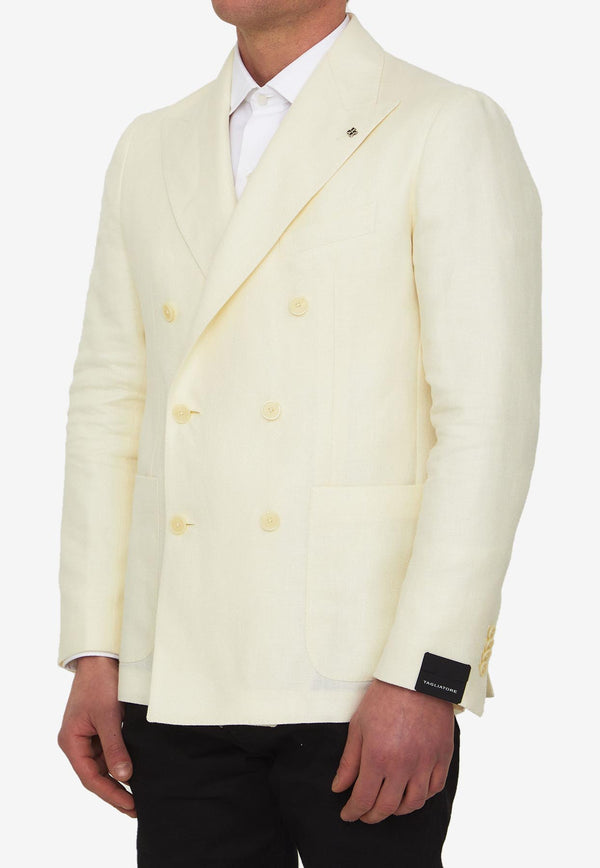 Tagliatore Double-Breasted Blazer 1SMC20K-520090-X3124 Cream