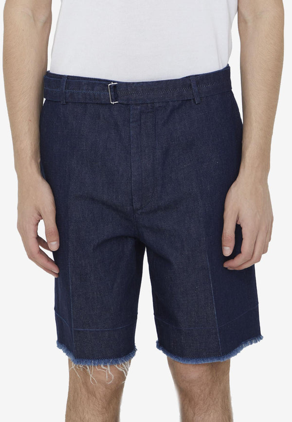 Lanvin Bermuda Denim Shorts RM-TR0205-D060-E23--Navy Blue