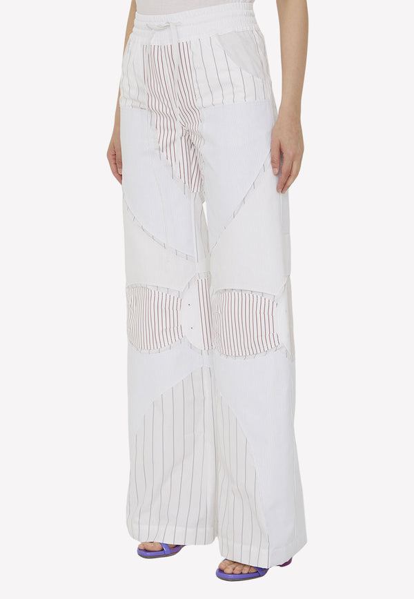 Off-White Motorcycle Wide-Leg Pants White OWCA166S23-FAB001-0184