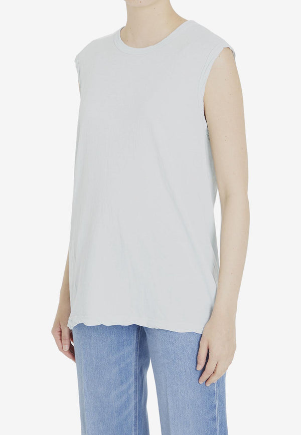 James Perse Sleeveless Solid T-shirt WUC3845--OCSP Turquoise