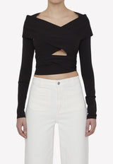 Dolce 
Gabbana Milano Rib Cropped Top Black F26T8T-FUGPO-N0000