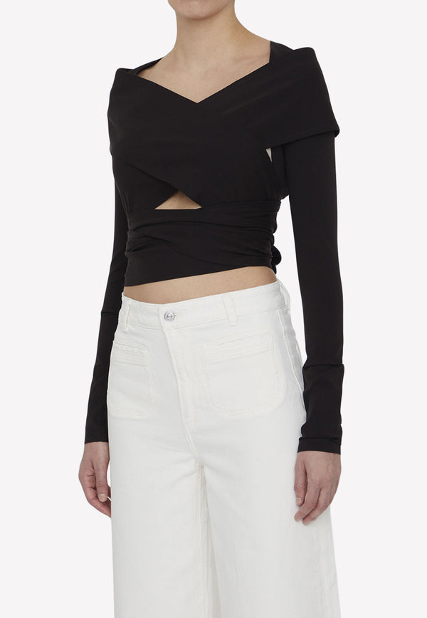 Dolce 
Gabbana Milano Rib Cropped Top Black F26T8T-FUGPO-N0000