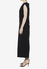 The Row Blathine Maxi Dress in Cady 6974-W1968-BLK Black