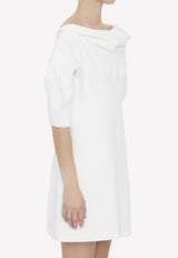 Jil Sander Cowl Neck Mini Dress White J03CT0116-J60004-100