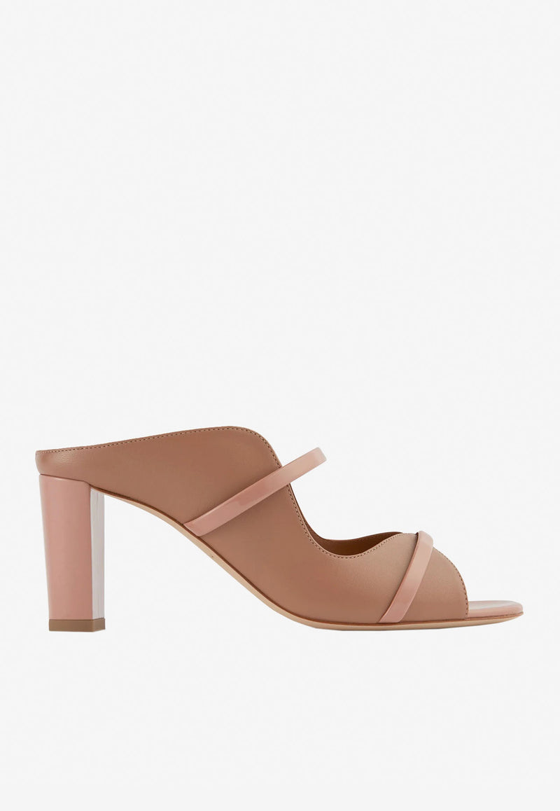 Malone Souliers Norah 70 Nappa Leather Mules Nude NORAH MS 70-2 NUDE/BLUSH