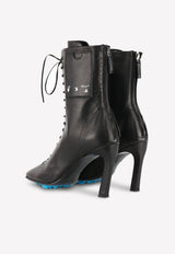 100 Lace-Up Ankle Boots in Leather