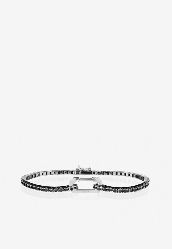 EÉRA Special Order - Paris Diamond Paved Bracelet in 18-karat Black Gold Black PABRFP03U1