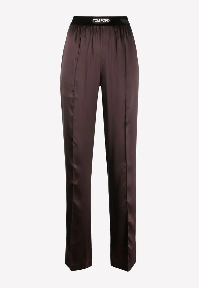 Tom Ford Silk Satin PJ Pants Brown PAW397-FAX881 KB800