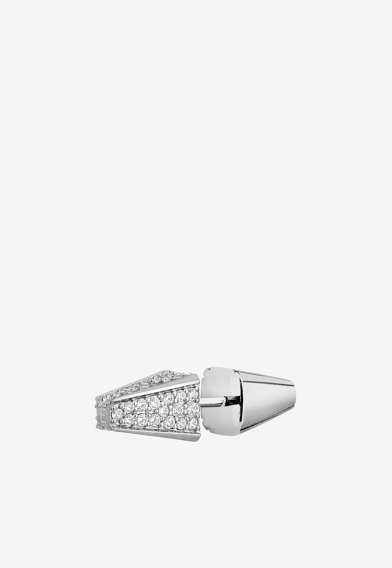 EÉRA Special Order - Diamond Stud Piercing Stud Earring in 18k Gold White Gold PEERFP02U1