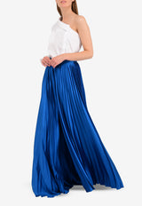 Prabal Gurung Blue Pleated Palazzo Pants S17P04-CM