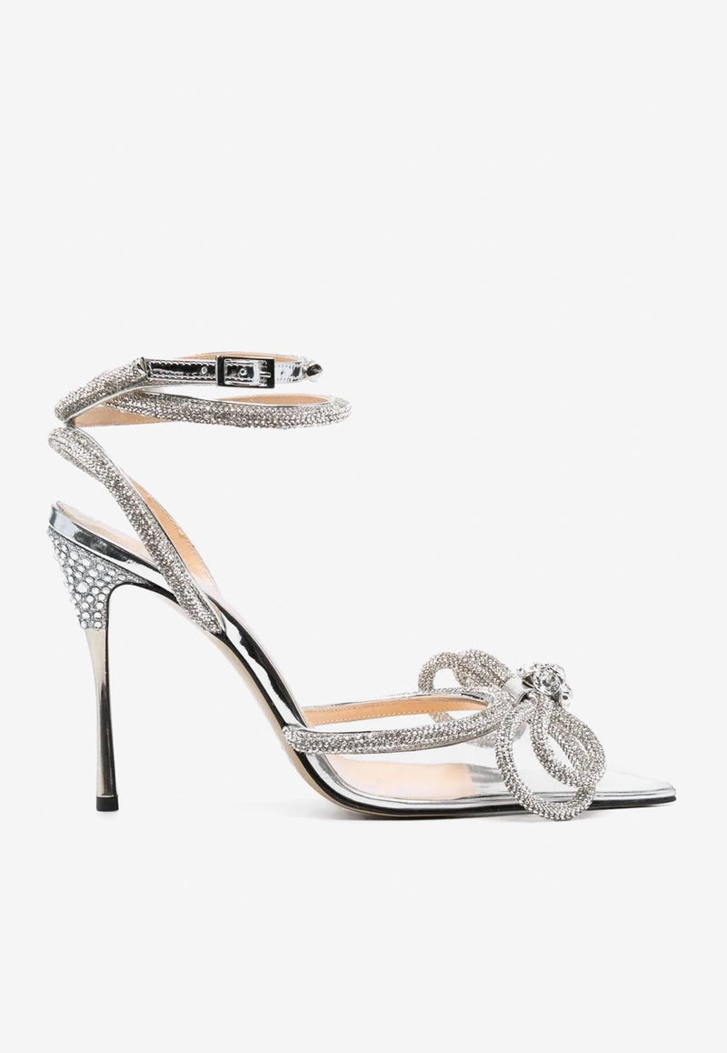 Mach 
Mach 120 Crystal Embellished Double-Bow Pumps R21-2190CLEAR