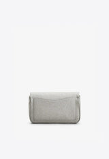 Roger Vivier Mini Jeu de Fille Clutch Bag in Glitter Fabric Silver RBWANMC0100K5UB200 B200