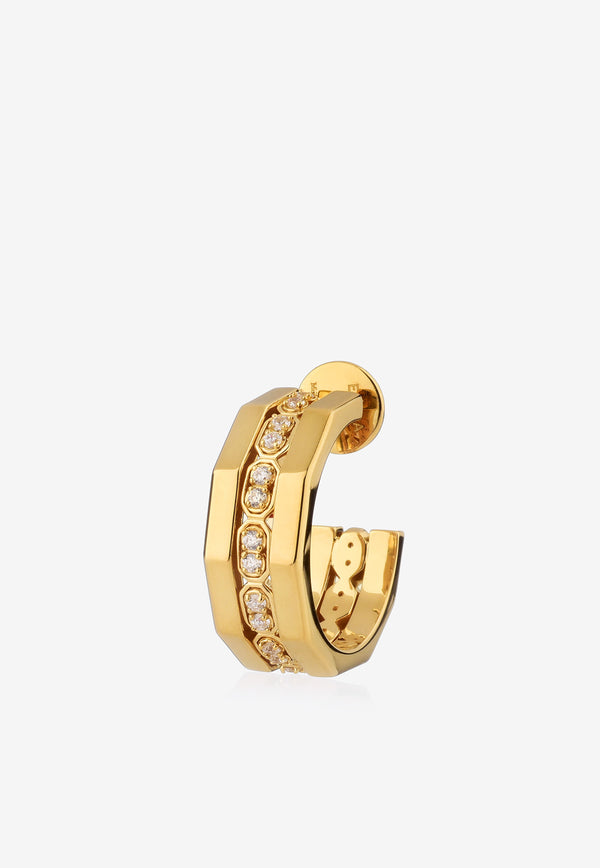 EÉRA Special Order - Roma Hoop Earring in 18-karat Yellow Gold with Diamonds Gold RMERPL01U2