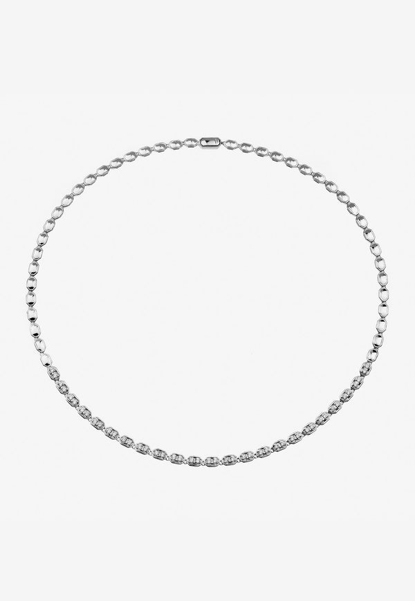 EÉRA Special Order - Roma Diamond Necklace in 18-karat White Gold Silver RMNEPL02U2