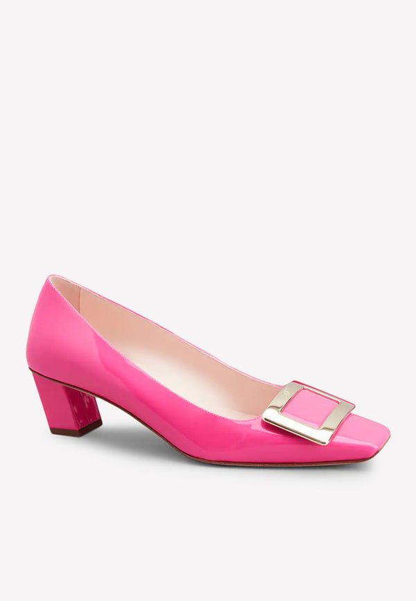 Belle Vivier 45 Pumps in Patent Leather Roger Vivier RVW00600920D1PM829 Pink