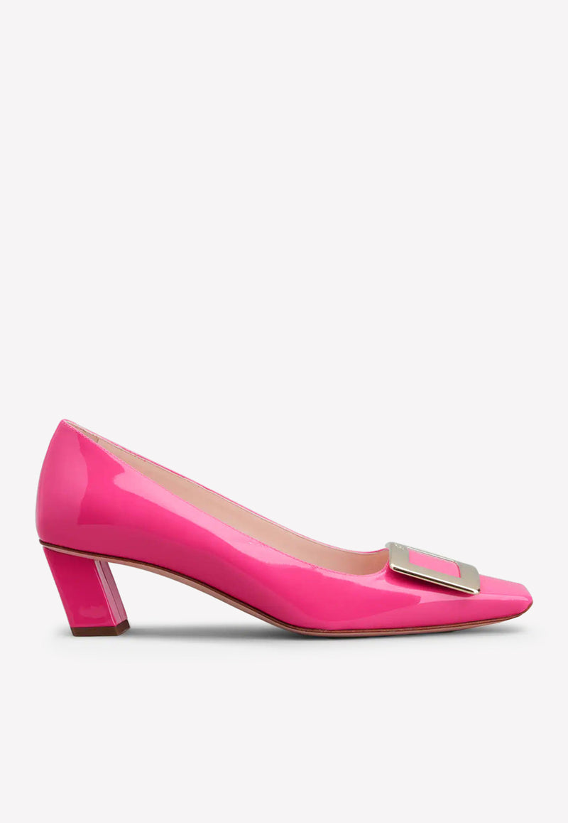 Belle Vivier 45 Pumps in Patent Leather Roger Vivier RVW00600920D1PM829 Pink