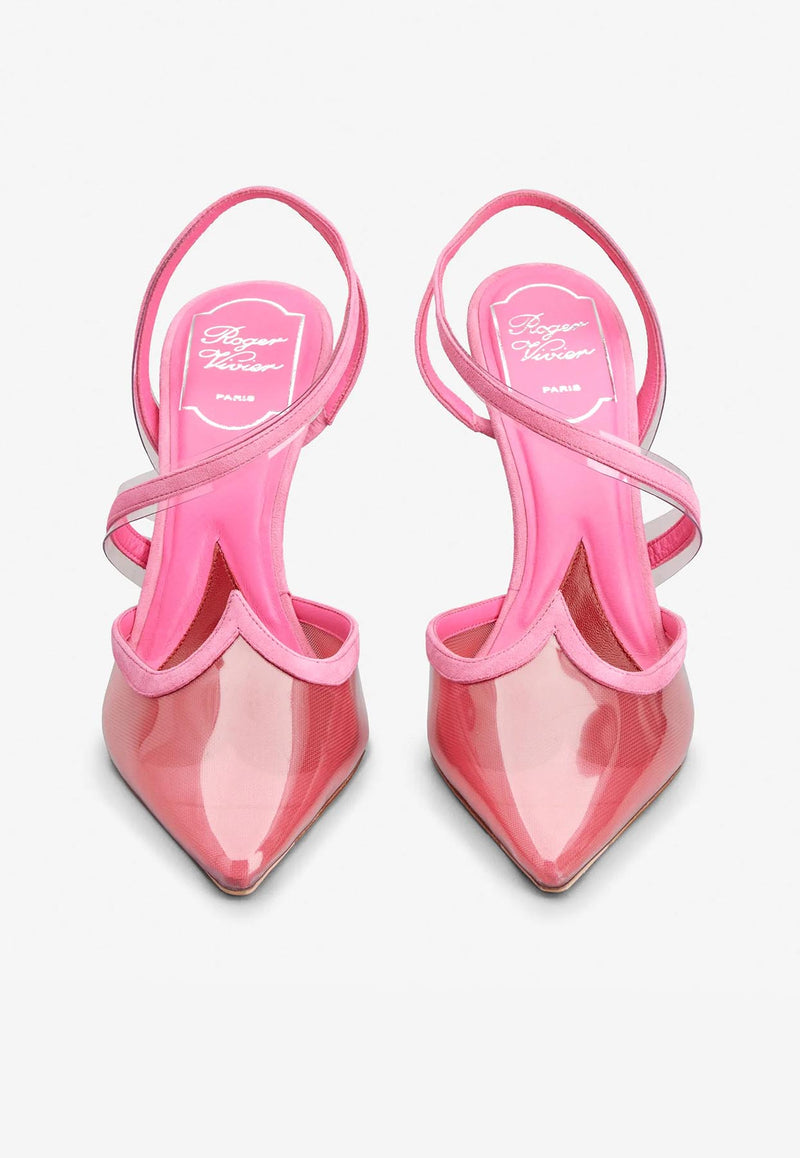 Roger Vivier I Love Vivier 100 Slingback Pumps Pink RVW53834670PE55O08 5O08