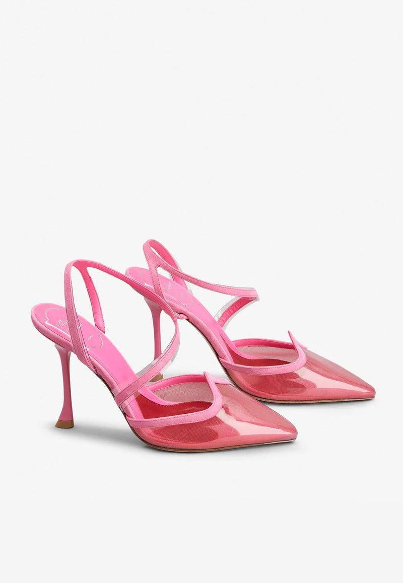 Roger Vivier I Love Vivier 100 Slingback Pumps Pink RVW53834670PE55O08 5O08