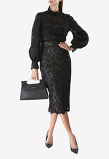 Rachel Gilbert Luella Lace Midi Skirt 17AWRG70042.BLK Black