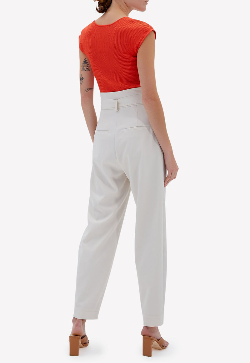 Jonathan Simkhai Red Abia Compact Rib Cropped Top ABIATOPRED