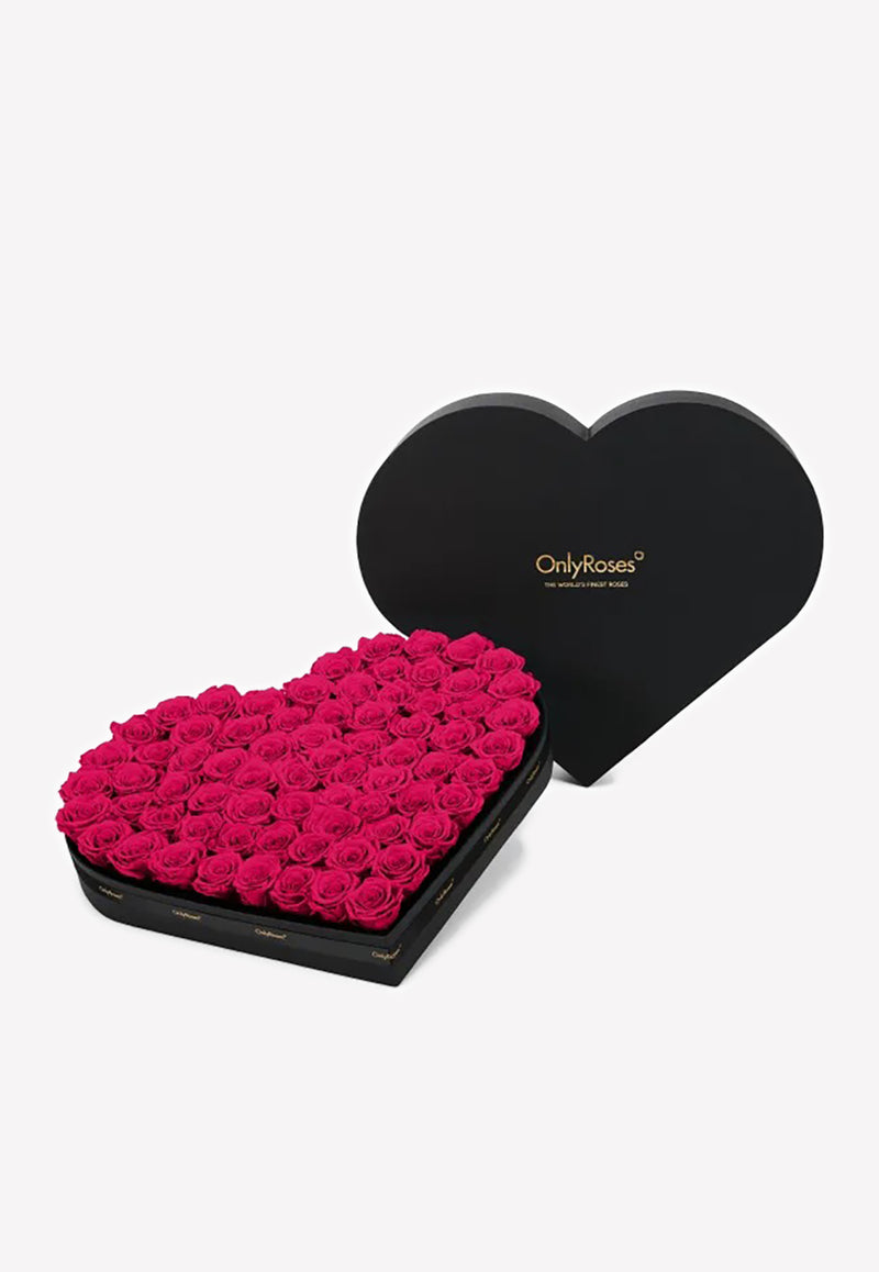 OnlyRoses Large Infinite Rose Heart Rhubarb 