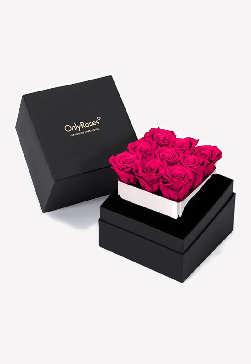 OnlyRoses Infinite Rose Silver Cube Rhubarb 