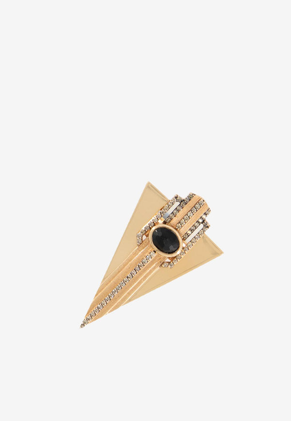 Djihan Petra Triangle Diamond Ring in 18-karat Rose Gold Rose Gold Rin-246