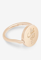 Intisars Me Oh Me Pearly Off-White Luminous 18K Rose Gold Diamond Ring White