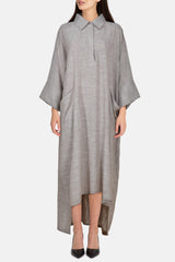 Shirt Kaftan with High-Low Hem