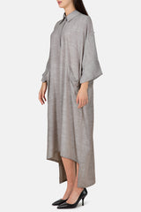 Shirt Kaftan with High-Low Hem