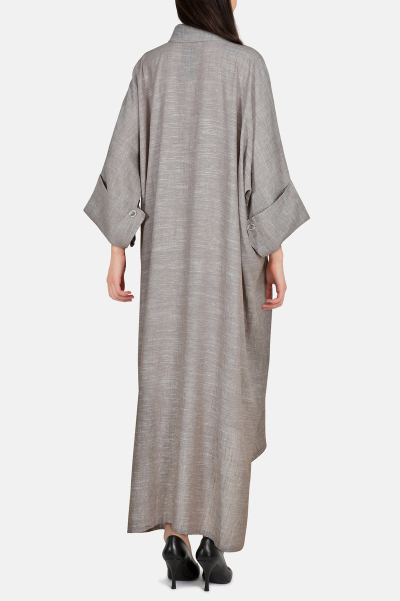 Shirt Kaftan with High-Low Hem