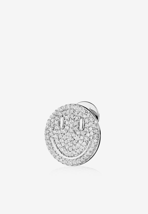 EÉRA Special Order - Smile Diamond Stud Earring in 18-karat White Gold Silver SMERFP02U1