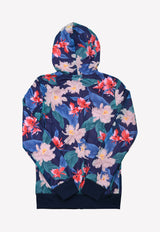 Maggie Fleece Floral Print Hooded Jacket