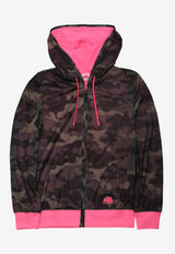 Maggie Fleece Jacket with Camouflage Print