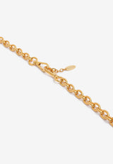 ESCADA Logo Lettering Chain Belt Gold