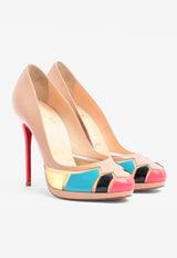 Christian Louboutin Astrogirl 110 Patent Leather Patchwork Pumps Multicolor