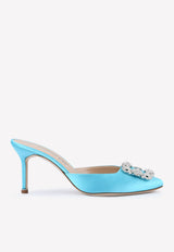 Manolo Blahnik Hangisimu 70 Crystal Embellished Mules Light Blue HANGISIMU CLC 70 BLUE 4375 0723-0065