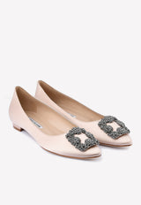 Manolo Blahnik Hangisiflat Crystal Embellished Ballet Flats Nude HANGISIFLAT FMC 10 NUDE 2504 0348-0037