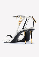 Tom Ford Padlock 85 Naked Pointy Sandals in Calf Leather W2748T-LKD002 U1003 Chalk