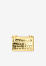 Tom Ford Baguette Metallic Chain Shoulder Bag in Croc-Embossed Leather Gold L1384T-LCL258 U2004