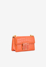 Tom Ford Medium 001 Chain Shoulder Bag in Croc-Embossed Leather Orange L1385E-LCL150 U2068